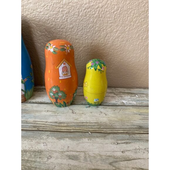 Vintage Strawberry Shortcake Wooden Nesting Dolls Set of 5 - 1980s Collectible - Picture 11 of 16